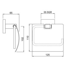 Держатель туалетной бумаги Jaquar Kubix Prime AKP-CHR-35753PS