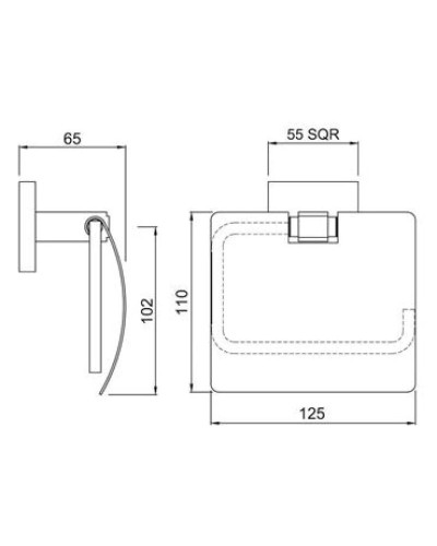 Держатель туалетной бумаги Jaquar Kubix Prime AKP-CHR-35753PS