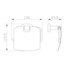Держатель для туалетной бумаги с крышкой WONZON & WOGHAND, Хром (WW-8426)