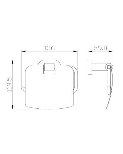 Держатель для туалетной бумаги с крышкой WONZON & WOGHAND, Хром (WW-8426)