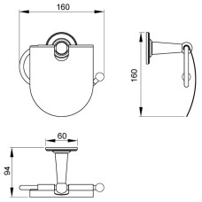 Держатель туалетной бумаги Timo Nelson 160042/02