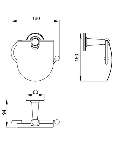 Держатель туалетной бумаги Timo Nelson 160042/02