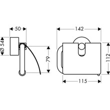 Держатель туалетной бумаги Axor Uno 41538000