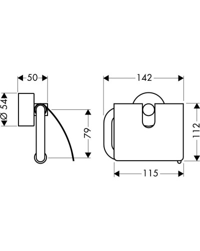 Держатель туалетной бумаги Axor Uno 41538000