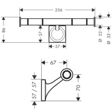 Держатель туалетной бумаги Axor Starck Organic 42736000