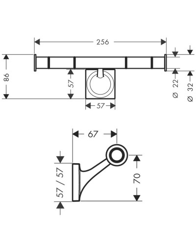 Держатель туалетной бумаги Axor Starck Organic 42736000