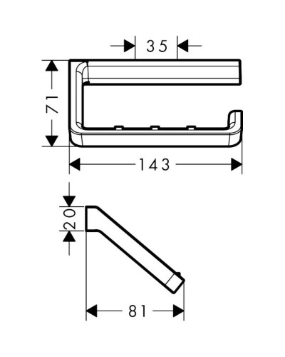 Держатель туалетной бумаги Axor Universal 42846000