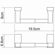 Держатель туалетной бумаги WasserKRAFT Exter K-5222 Светлая бронза