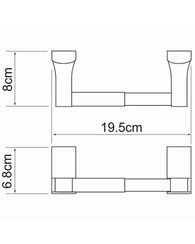 Держатель туалетной бумаги WasserKRAFT Exter K-5222 Светлая бронза