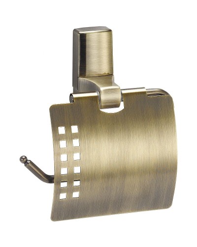 Держатель туалетной бумаги WasserKRAFT Exter K-5225 с крышкой Светлая бронза