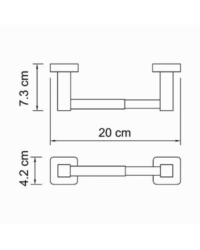 Держатель туалетной бумаги WasserKRAFT Lippe K-6522 Хром