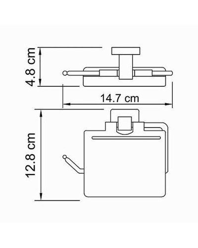 Держатель туалетной бумаги WasserKRAFT Lippe K-6525 с крышкой Хром