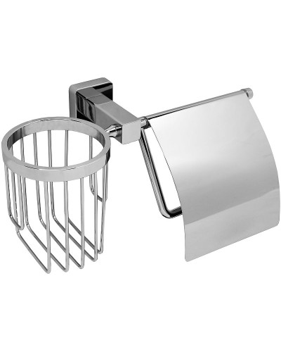 Держатель туалетной бумаги и освежителя воздуха WasserKRAFT Lippe K-6559 с крышкой Хром