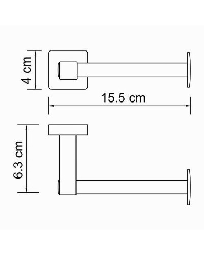 Держатель туалетной бумаги WasserKRAFT Lippe K-6596 Хром