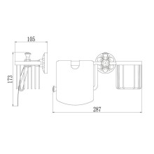 Держатель туалетной бумаги и освежителя воздуха Savol 58C S-L05851C