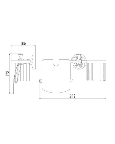 Держатель туалетной бумаги и освежителя воздуха Savol 58C S-L05851C