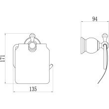 Держатель туалетной бумаги Savol 57B S-05751B