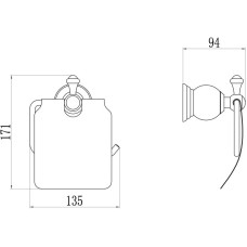 Держатель туалетной бумаги Savol 57B S-05751B