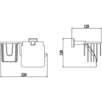 Держатель туалетной бумаги и освежителя воздуха Savol 95 S-R09551