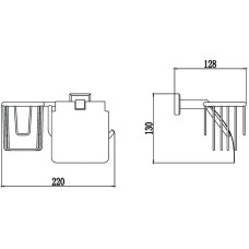 Держатель туалетной бумаги и освежителя воздуха Savol 95 S-R09551