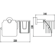 Держатель туалетной бумаги и освежителя воздуха Savol 87 S-L08751