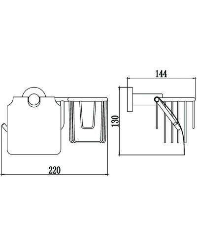 Держатель туалетной бумаги и освежителя воздуха Savol 87 S-L08751