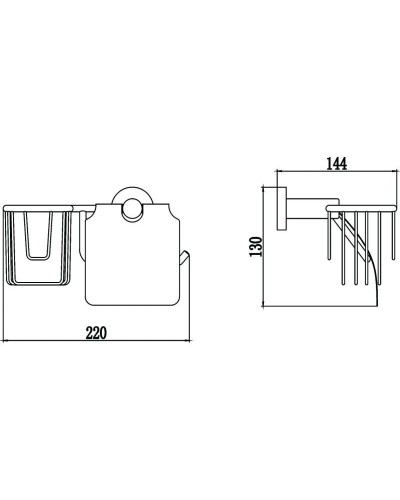Держатель туалетной бумаги и освежителя воздуха Savol 87 S-R08751