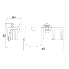 Держатель туалетной бумаги и освежителя воздуха Savol 66C S-R06651