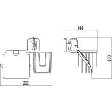 Держатель туалетной бумаги и освежителя воздуха Savol 64 S-L06451