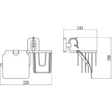 Держатель туалетной бумаги и освежителя воздуха Savol 64 S-L06451