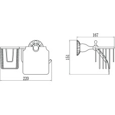Держатель туалетной бумаги и освежителя воздуха Savol 89C S-R8951C