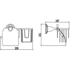 Держатель туалетной бумаги и освежителя воздуха Savol 89C S-L8951C