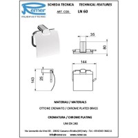 Держатель туалетной бумаги Remer Lounge LN60CR