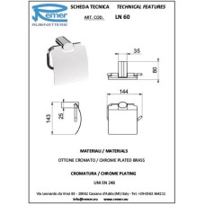 Держатель туалетной бумаги Remer Lounge LN60CR