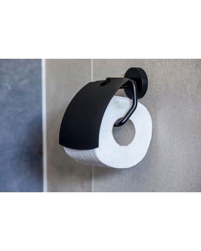 Держатель туалетной бумаги Bemeta Dark 104112010 с крышкой Черный