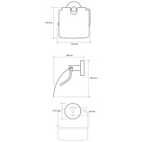 Держатель туалетной бумаги Bemeta Dark 104112010 с крышкой Черный