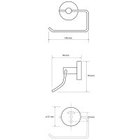 Держатель туалетной бумаги Bemeta Dark 104112040 Черный
