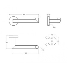 Держатель для туалетной бумаги CEZARES RELAX-PH2-GM