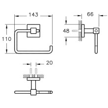 Держатель туалетной бумаги Vitra Q-Line A44997