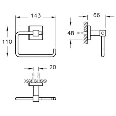Держатель туалетной бумаги Vitra Q-Line A44997