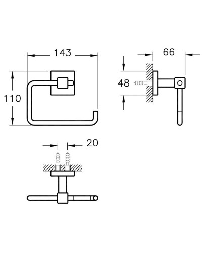Держатель туалетной бумаги Vitra Q-Line A44997