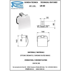 Держатель туалетной бумаги Remer Lounge LN60NO