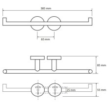 Держатель туалетной бумаги двойной Bemeta White 104201074