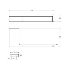 Держатель для туалетной бумаги CEZARES SLIDER-PH1-NOP