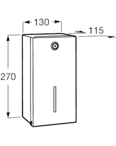 Диспенсер туалетной бумаги 2 рулона Roca Public 817408001