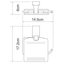 Держатель туалетной бумаги WasserKRAFT Leine K-5025W с крышкой Хром Белый