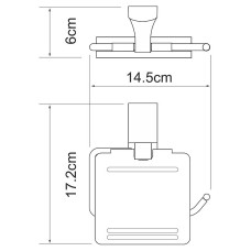 Держатель туалетной бумаги WasserKRAFT Leine K-5025W с крышкой Хром Белый