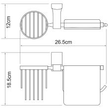 Держатель туалетной бумаги и освежителя воздуха WasserKRAFT Leine K-5059W с крышкой Хром Белый