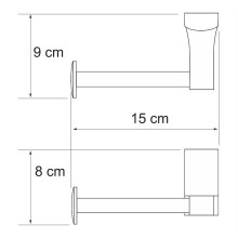 Держатель туалетной бумаги WasserKRAFT Leine K-5096W Хром Белый
