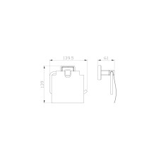 Держатель для туалетной бумаги с крышкой WONZON & WOGHAND, Бронза (WW-7226)